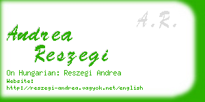 andrea reszegi business card